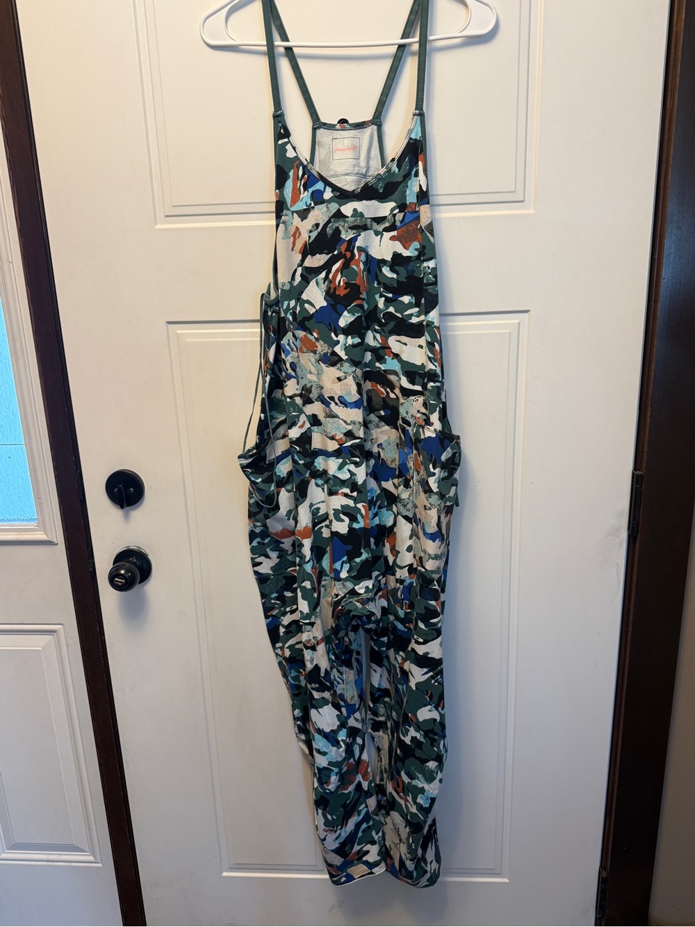 Free People Multicolor Camo-Print Jumpsuit size Medium. Never worn.
